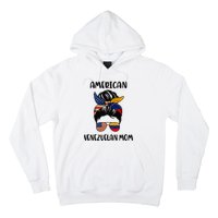 Half Venezuelan American Mom Messy Bun Flag Mothers Day Hoodie