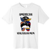 Half Venezuelan American Mom Messy Bun Flag Mothers Day Tall Fusion ChromaSoft Performance T-Shirt