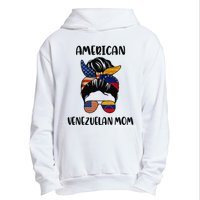 Half Venezuelan American Mom Messy Bun Flag Mothers Day Urban Pullover Hoodie