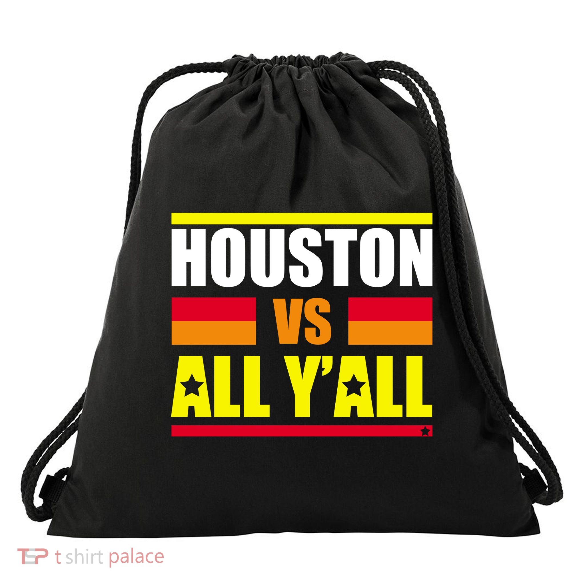 Houston Vs All Y'all Drawstring Bag