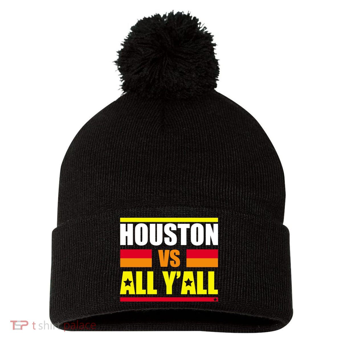 Houston Vs All Y'all Pom Pom 12in Knit Beanie