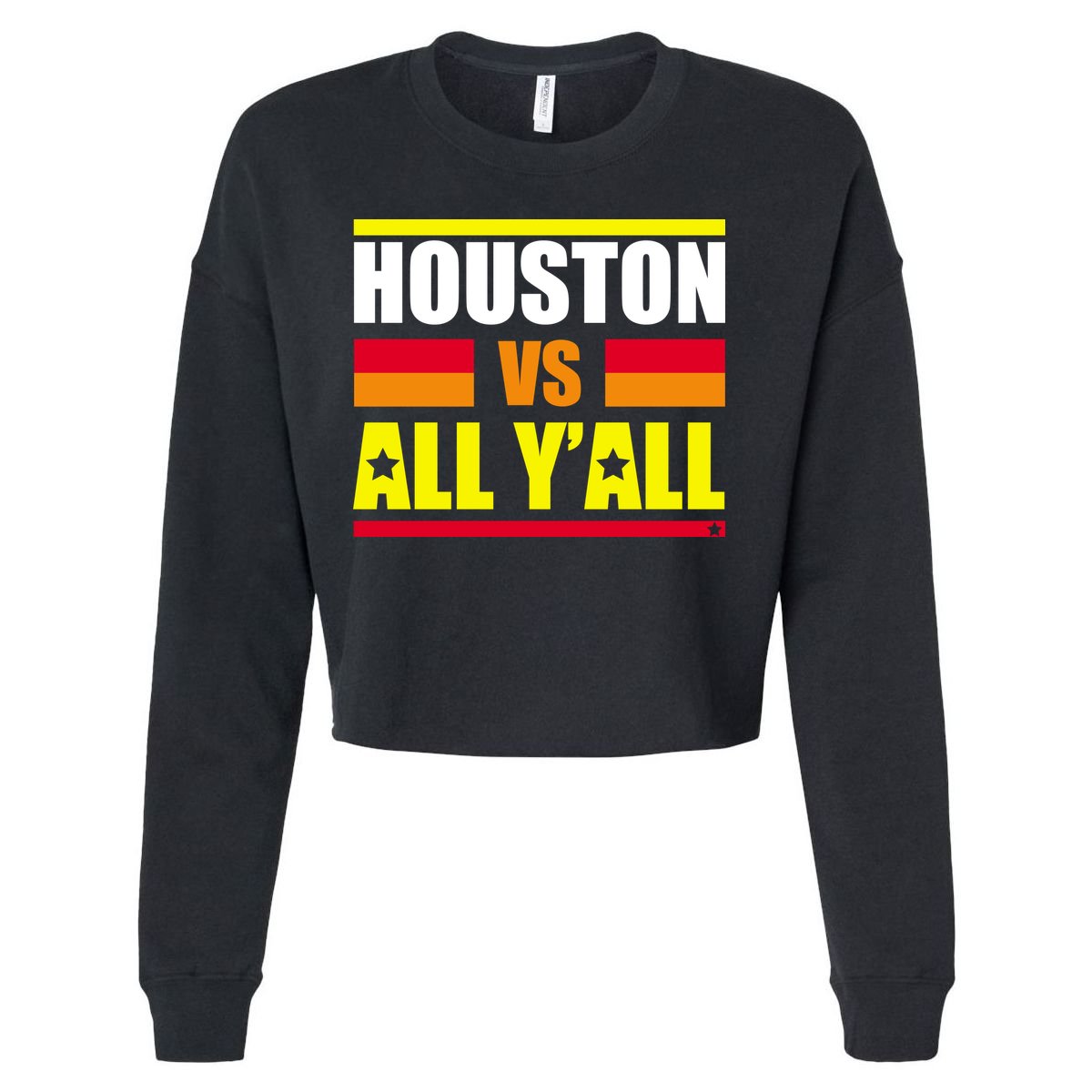 Houston Vs All Y'all Cropped Pullover Crew