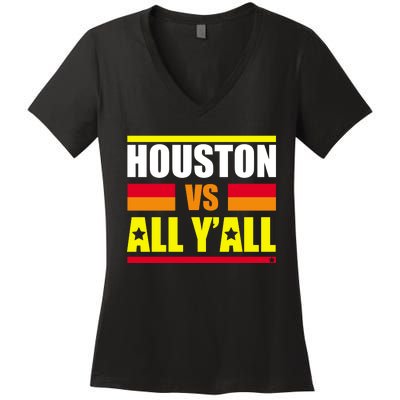 Houston Vs All Y'all Women's V-Neck T-Shirt