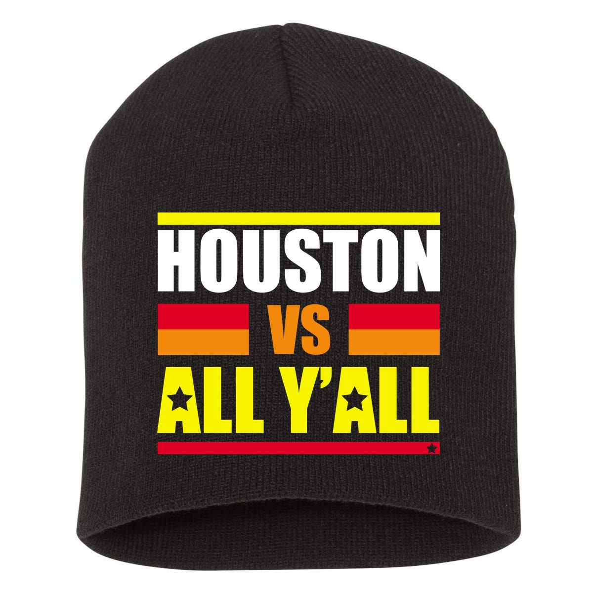 Houston Vs All Y'all Short Acrylic Beanie