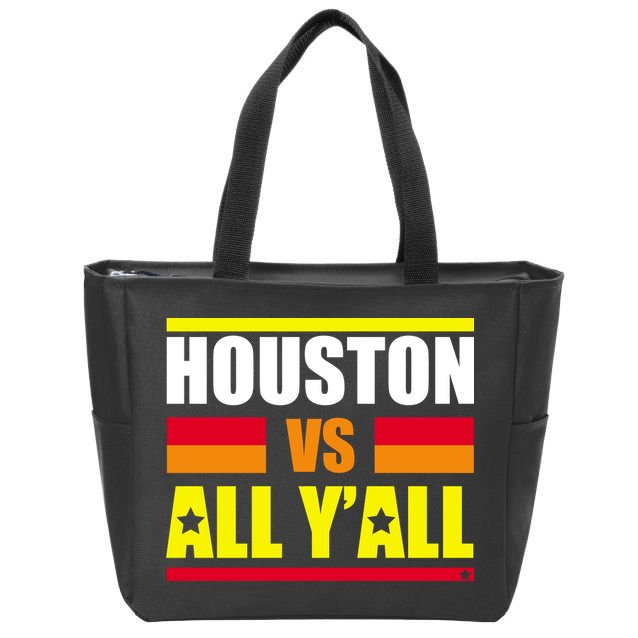 Houston Vs All Y'all Zip Tote Bag