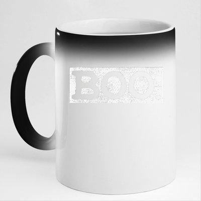 Halloween Vintage Boo Funny Gift 11oz Black Color Changing Mug