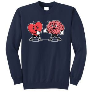 Heart Vs Brain Boxing Funny Anatomy For Rn Doctors And Nurses Tall Sweatshirt