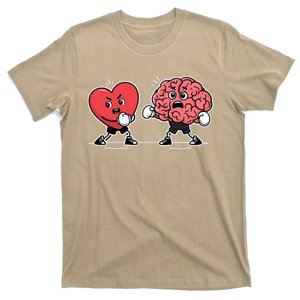 Heart Vs Brain Boxing Funny Anatomy For Rn Doctors And Nurses T-Shirt