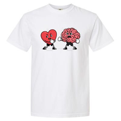 Heart Vs Brain Boxing Funny Anatomy For Rn Doctors And Nurses Garment-Dyed Heavyweight T-Shirt