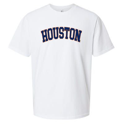 Houston Vintage Blue Orange Sueded Cloud Jersey T-Shirt