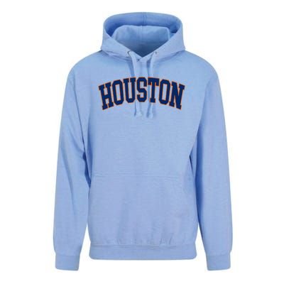 Houston Vintage Blue Orange Unisex Surf Hoodie