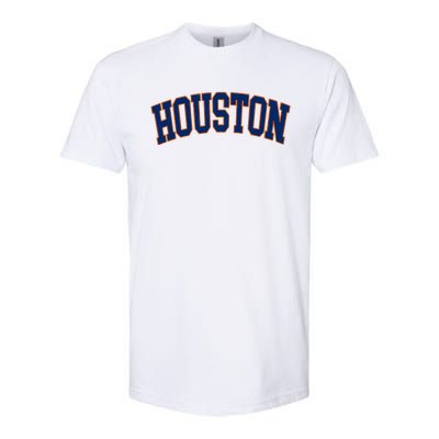 Houston Vintage Blue Orange Softstyle CVC T-Shirt