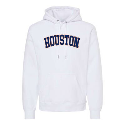 Houston Vintage Blue Orange Premium Hoodie