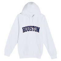 Houston Vintage Blue Orange Premium Pullover Hoodie