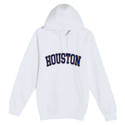 Houston Vintage Blue Orange Premium Pullover Hoodie