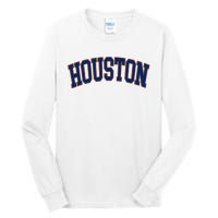 Houston Vintage Blue Orange Tall Long Sleeve T-Shirt