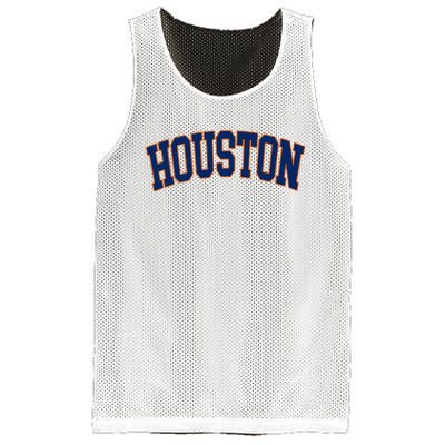 Houston Vintage Blue Orange Mesh Reversible Basketball Jersey Tank