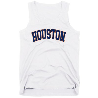 Houston Vintage Blue Orange Tank Top