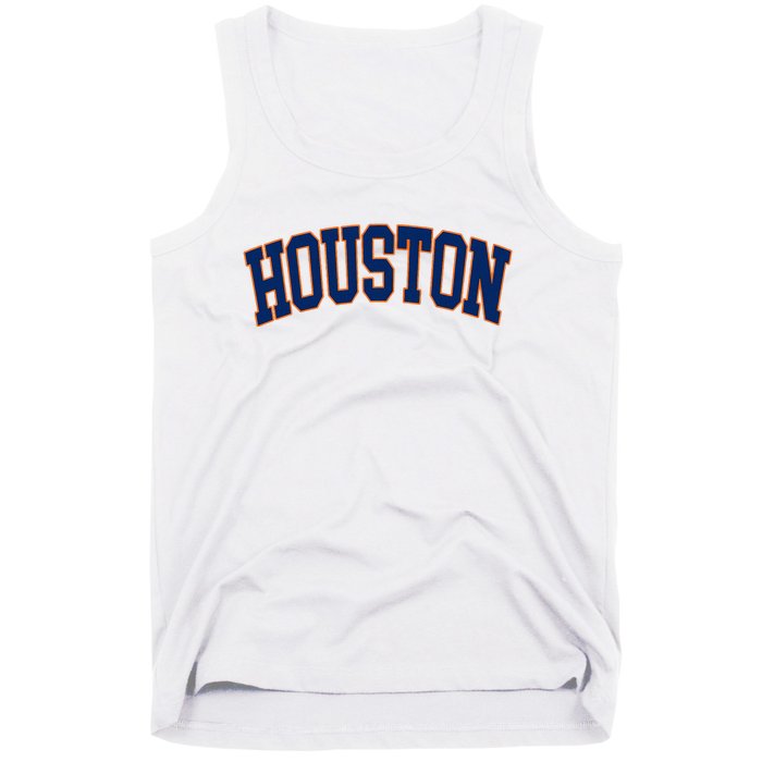 Houston Vintage Blue Orange Tank Top