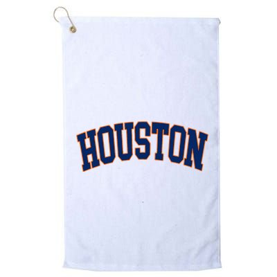 Houston Vintage Blue Orange Golf Towel