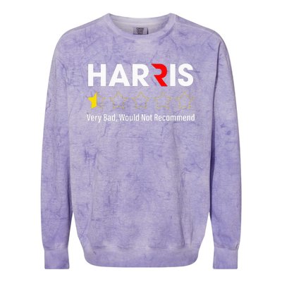 Harris Very Bad Would Not Recommend Colorblast Crewneck Sweatshirt