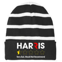 Harris Very Bad Would Not Recommend Anti Harris Striped Beanie with Solid Band