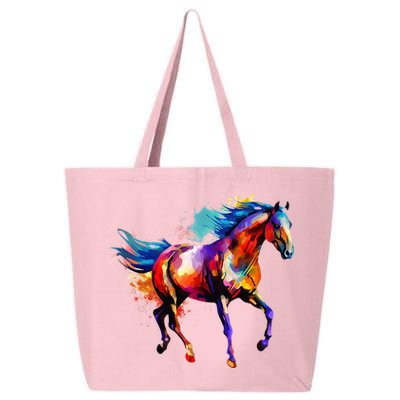 Horse Vivid Colors Riding Horse Horseback Horse 25L Jumbo Tote