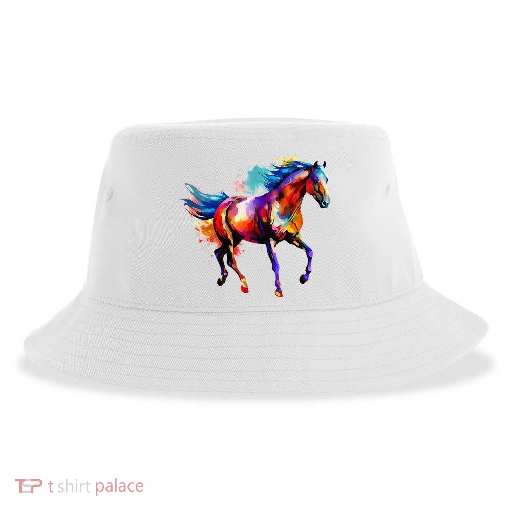 Horse Vivid Colors Riding Horse Horseback Horse Sustainable Bucket Hat