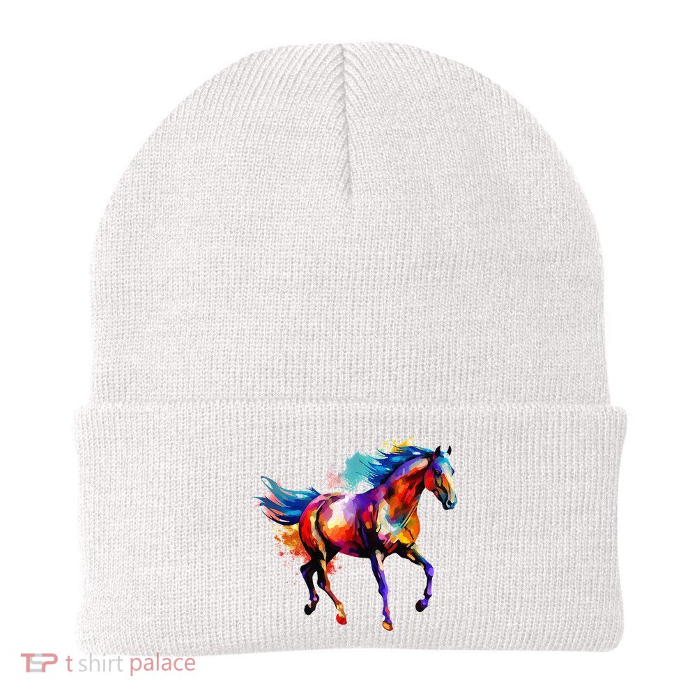 Horse Vivid Colors Riding Horse Horseback Horse Beanie