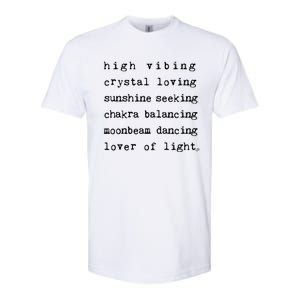 High Vibing Crystal Loving Sunshine Seeking Chakra Balancing Softstyle CVC T-Shirt