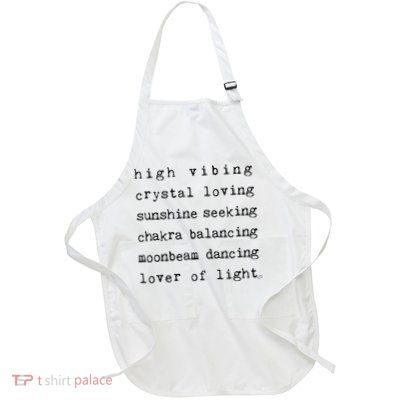 High Vibing Crystal Loving Sunshine Seeking Chakra Balancing Full-Length Apron With Pockets