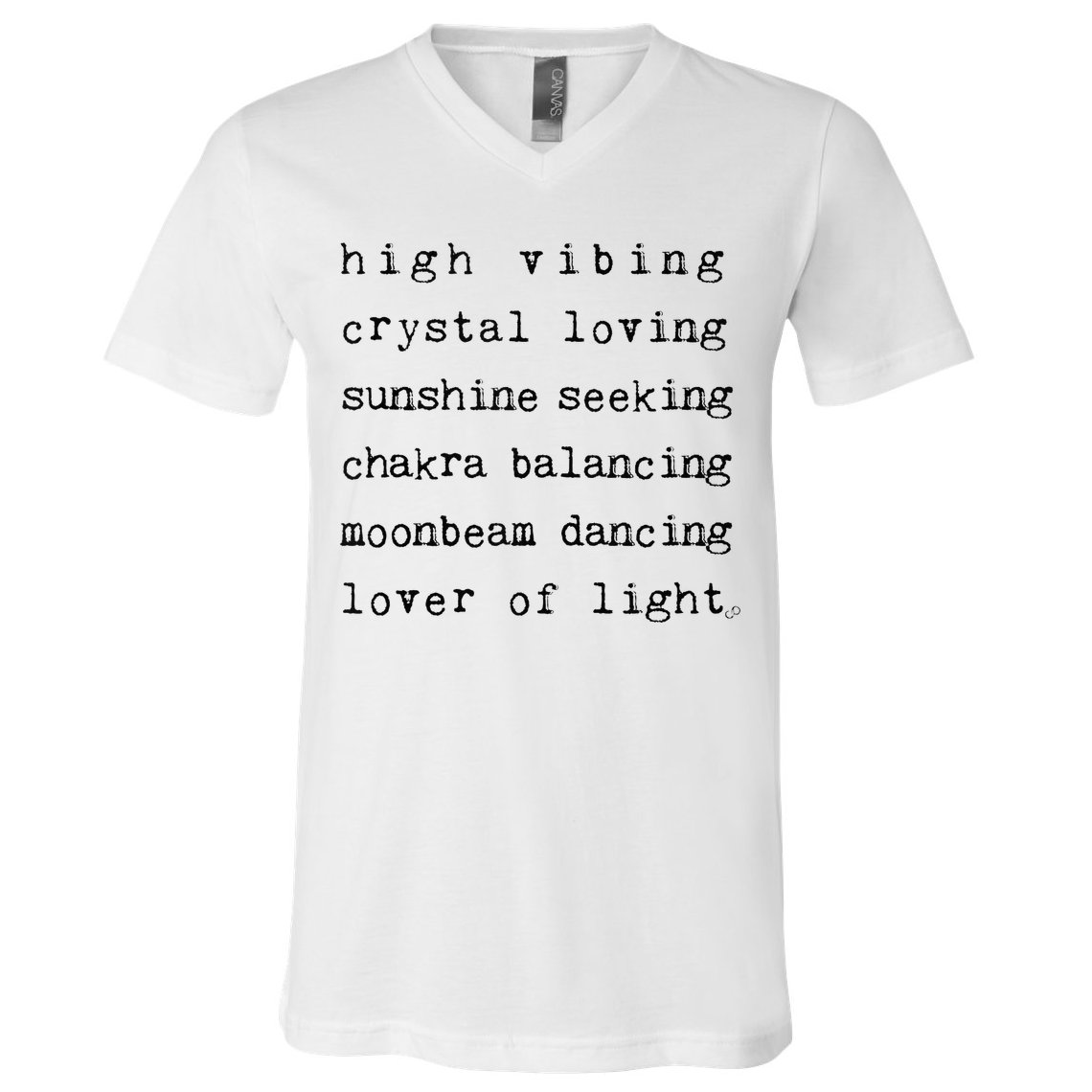 High Vibing Crystal Loving Sunshine Seeking Chakra Balancing V-Neck T-Shirt