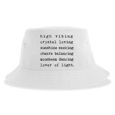High Vibing Crystal Loving Sunshine Seeking Chakra Balancing Sustainable Bucket Hat