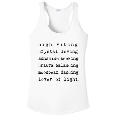 High Vibing Crystal Loving Sunshine Seeking Chakra Balancing Ladies PosiCharge Competitor Racerback Tank