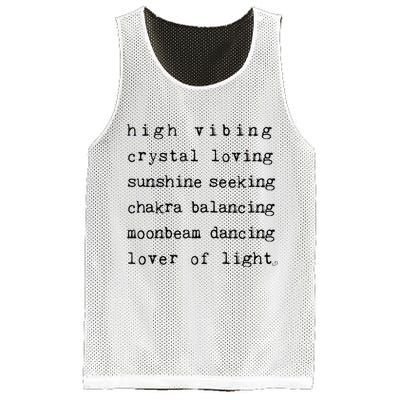 High Vibing Crystal Loving Sunshine Seeking Chakra Balancing Mesh Reversible Basketball Jersey Tank