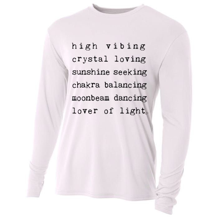 High Vibing Crystal Loving Sunshine Seeking Chakra Balancing Cooling Performance Long Sleeve Crew
