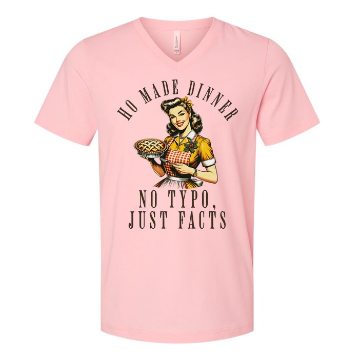 Housewife Vintage Cooking Modern V-Neck T-Shirt