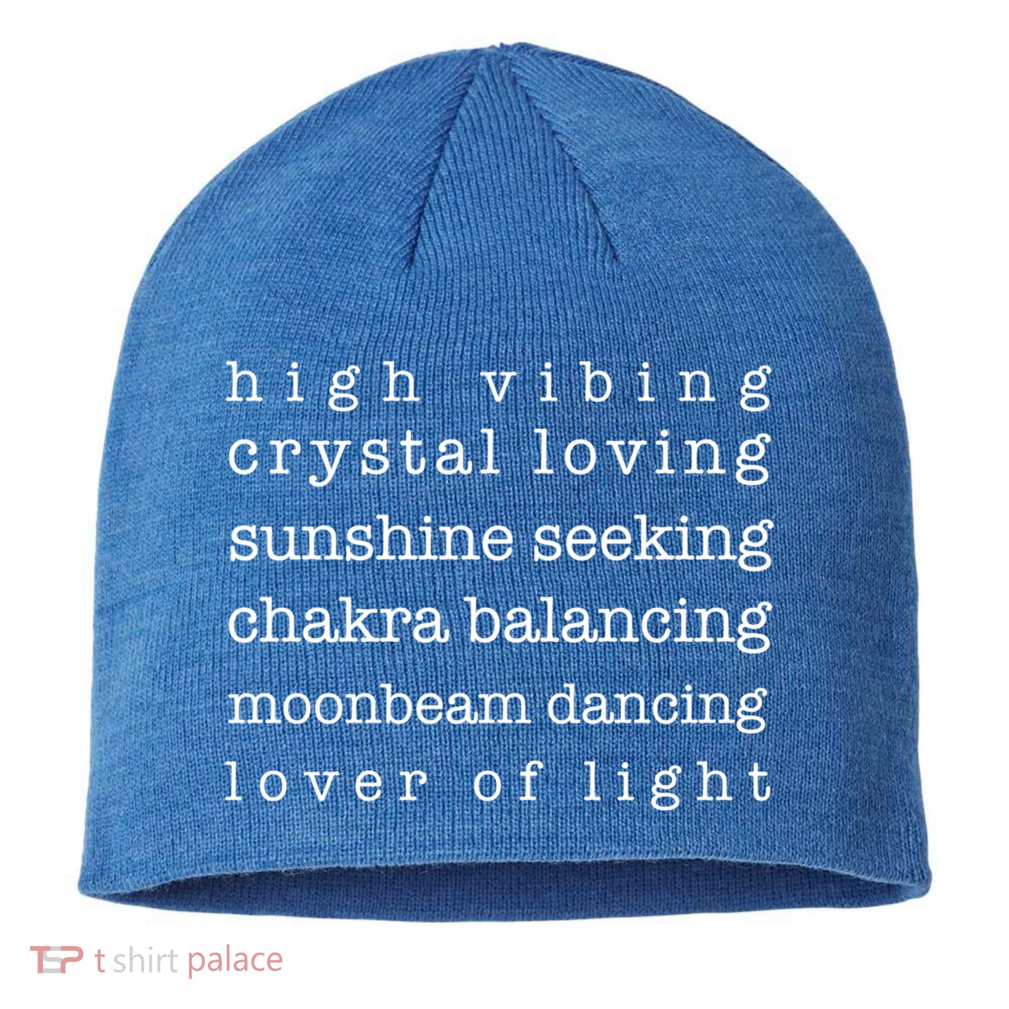 High Vibing Crystal Loving Sunshine Seeking Chakra Balancing Gift Sustainable Beanie