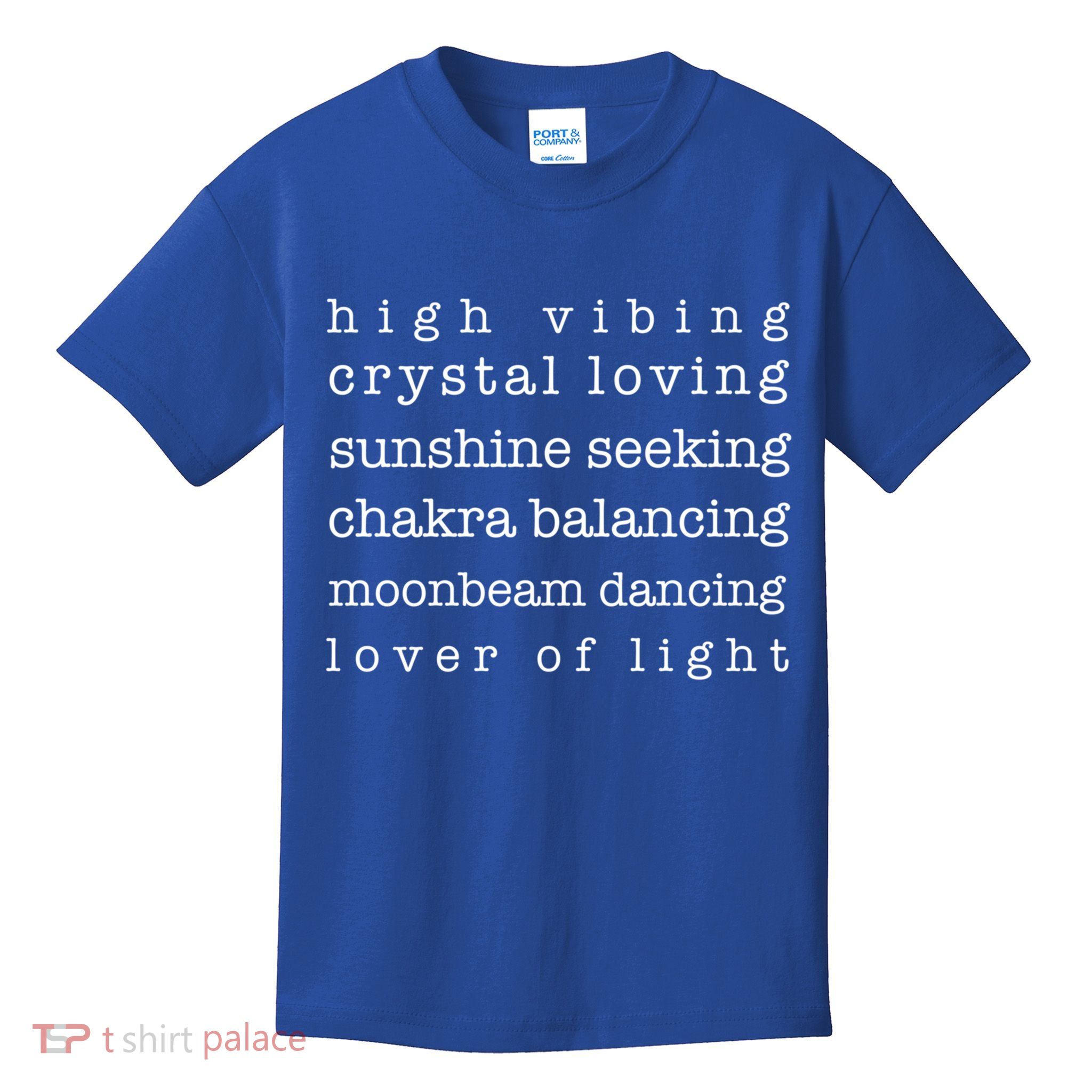 High Vibing Crystal Loving Sunshine Seeking Chakra Balancing Gift Kids T-Shirt