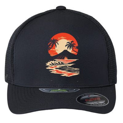 Hawaiian Volcano Cool Flexfit Unipanel Trucker Cap