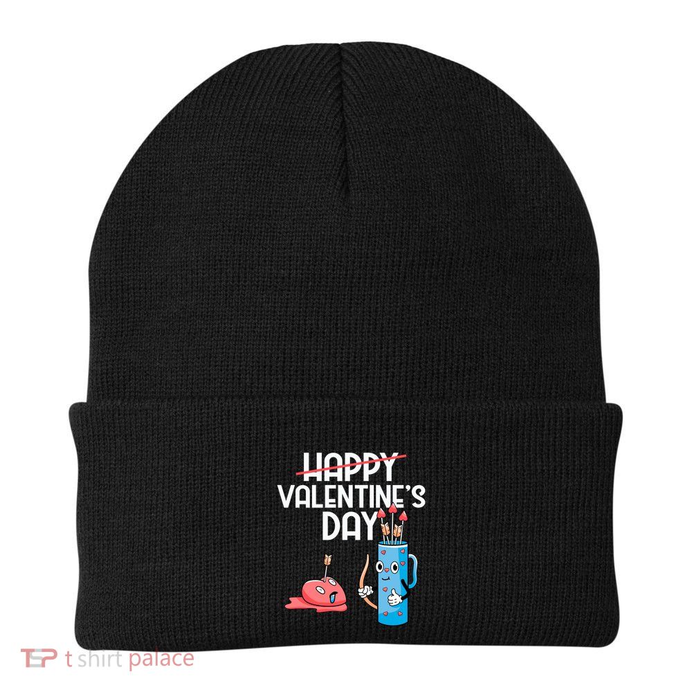 Happy Valentines Day Cute Gift Funny Cupid Bow And Arrow Heart Gift Beanie