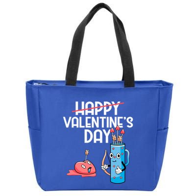 Happy Valentines Day Cute Gift Funny Cupid Bow And Arrow Heart Gift Zip Tote Bag