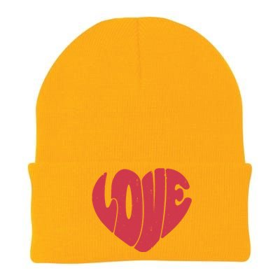 Happy Valentine's Day Love Hearts Retro Wo Knit Cap Winter Beanie