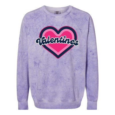 Happy Valentines Day Colorblast Crewneck Sweatshirt