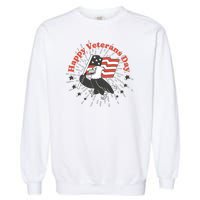 Happy Veterans Day Eagle Garment-Dyed Sweatshirt