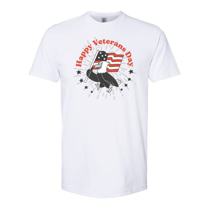 Happy Veterans Day Eagle Softstyle CVC T-Shirt