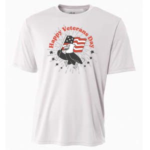 Happy Veterans Day Eagle Cooling Performance Crew T-Shirt