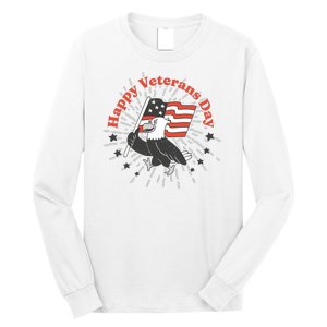 Happy Veterans Day Eagle Long Sleeve Shirt