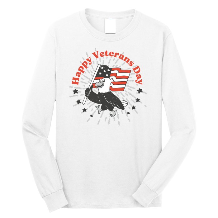 Happy Veterans Day Eagle Long Sleeve Shirt