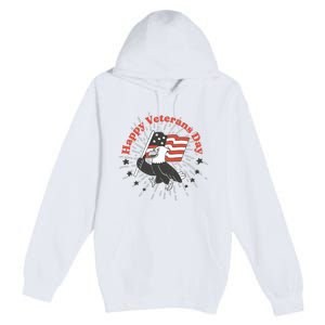 Happy Veterans Day Eagle Premium Pullover Hoodie